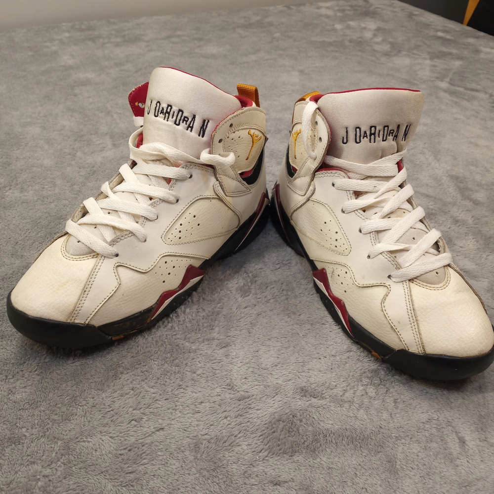 Jordan Men's White and Red Sneakers Size 6Y - Picture 4 of 10